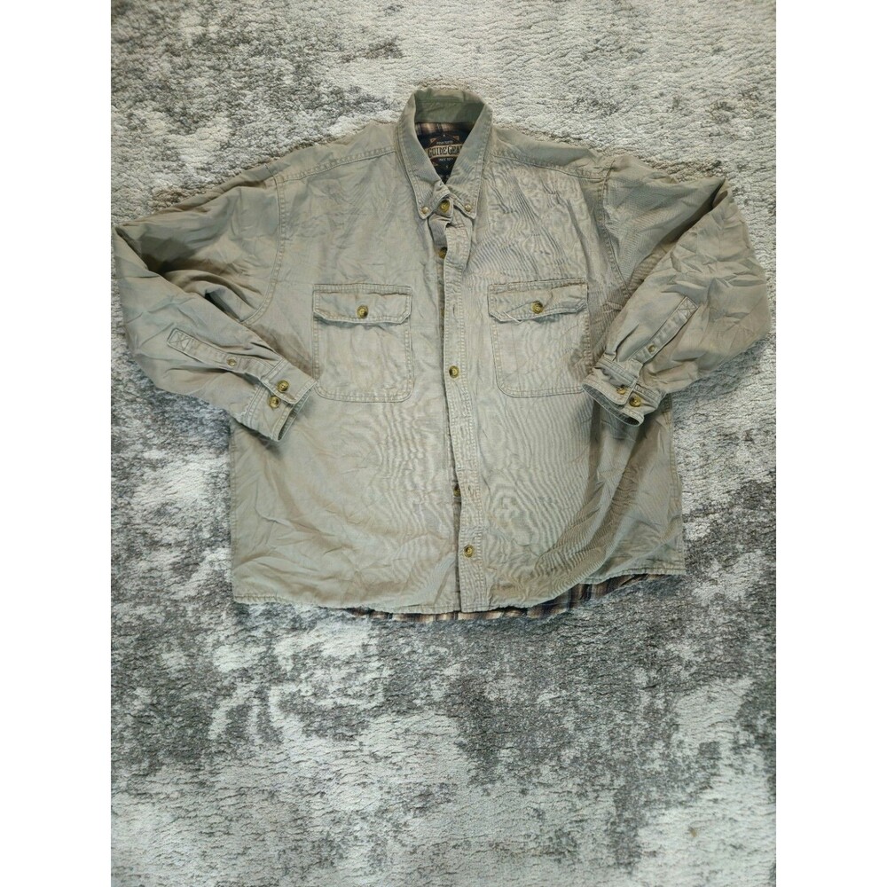 Vintage Beige Jean Trucker Jacket Insulated Guide Gear Size Men's XL Y2K